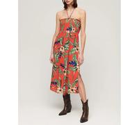 Superdry Smocked Midi Beach Sleeveless Long Dress