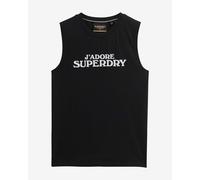 Superdry Sport Luxe Graphic Fitted Sleeveless T-shirt Black M Women