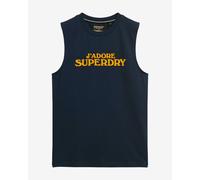 Superdry Sport Luxe Graphic Fitted Sleeveless T-shirt Blue S Woman