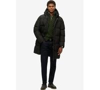 Superdry Sports Hooded Padded Longline Coat, Black, Size 2Xl, Men Black