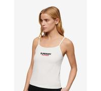 Superdry Sportswear Logo Fitted Sleeveless T-shirt White XS Women