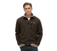 Superdry Storm Fleece Half Zip Sweatshirt Brown M Men