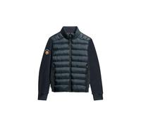 Superdry Storm Fleece Hybrid Bomber Jacket L Blue