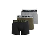 Superdry Mens Boxers 3 Pack Underwear Asphalt Grit/Winter Khaki/Black