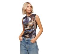 Superdry Sub Print Sleeveless T-shirt Brown XL Woman