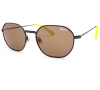 Superdry Sunglasses Super7 Dark Matt Blue Neon Green with Brown CAT.3 Lenses 006