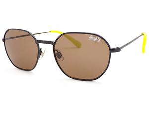 Superdry Sunglasses Super7 Dark Matt Blue Neon Green with Brown CAT.3 Lenses 006