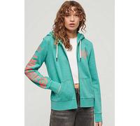 Superdry Super Athletic Graphic Hoodie Aqua Shore Turquoise Marl