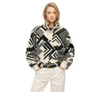 Half zip sweatshirt woman Superdry Super Soft Blanc L