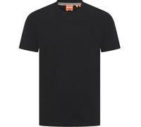 Superdry T-Shirt Mens Essential Logo Embroidered Organic Cotton Tee in Black