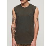 Superdry Tattoo Graphic Sleeveless T-shirt Brown M Men