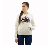 Superdry Tattoo Script Graphic Hoodie Beige XS Women