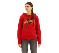 Superdry Tattoo Script Graphic Hoodie Red XS Women