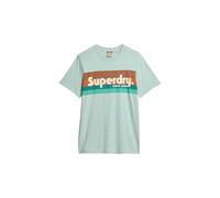 Superdry Terrain Logo Stripe Relxed Short Sleeve T-Shirt M Grey