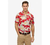 Superdry The Merchant Store Hawaiian Shirt - Red, Red, Size M, Men Red