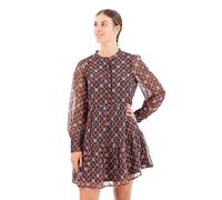 Superdry Tiered Long Sleeve Short Dress Brown S Women