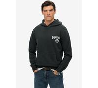 Superdry Tokyo Narrative Loose Hoodie - Black, Black, Size 2Xl, Men Black