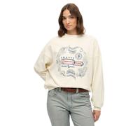 Women's oversized sweatshirt Superdry Tokyo Narrative Blanc S