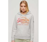 Superdry Tonal Vl Graphic Hoodie Flake Grey Marl