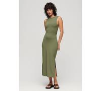 Superdry Twist Back Sleeveless Midi Dress Green S Women