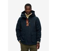 Superdry Ultimate EMB Windbreaker Jacket with Hood navy blue - S