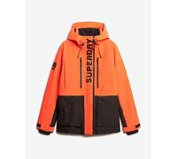Superdry Ultimate Freestyle Ski Hooded Jacket Orange Black - S
