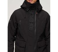 Superdry Ultimate SD Windcheater Windbreaker Jacket Black Hooded Embroidered -