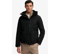 Superdry Ultimate SD Windcheater Windbreaker Jacket Black Hooded Embroidered Men