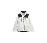 Superdry Unisex Colour Block Ult Windbreaker Sweatshirt, Wool White/Black, 16