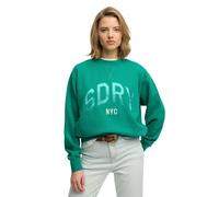 Superdry Varsity Satin Applique Crew Sweatshirt