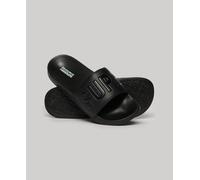 Superdry Vegan Logo Pool Sliders Black Mono Men's Comfort Slide Sandals