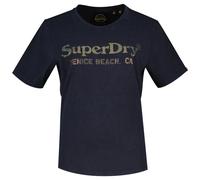 Superdry Venue Metallic Relaxed Short Sleeve T-shirt Blue XS Woman