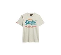 Superdry VI Cali Relaxed T-Shirt - Quantico Grey Jaspe Marl (UK, Alpha, L, Regular, Regular, Grey Marl)