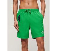 Superdry Vintage Loco 17 Inch green navy blue swimsuit - S