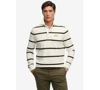 Superdry Vintage Athletic Stripe Rugby Shirt, White, Size L, Men White