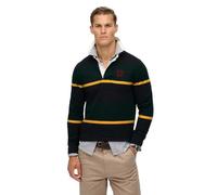 Superdry Vintage Athletic Stripe Rugby Short Sleeve T-Shirt S Green
