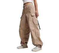 Women's baggy parachute Trousers Superdry Marron S/M