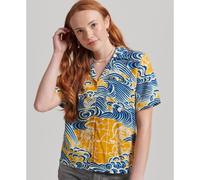 Superdry Vintage Beach Resort Shirt Blue XS Women