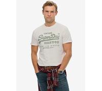 Superdry Vintage Classic T-Shirt - White, White, Size L, Men White