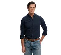 Superdry Vintage Destroy Pique Long Sleeve Shirt Blue XL Men