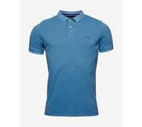 Superdry Vintage Destroy Short Sleeve Polo Shirt Blue - S