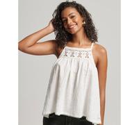 Superdry Vintage Halter Cami Sleeveless Blouse Beige S Women
