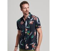Superdry Vintage Hawaiian Short Sleeve Shirt Blue L Men