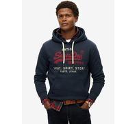 Superdry Vintage Heritage Relaxed Hoodie, Navy, Size 2Xl, Men Navy