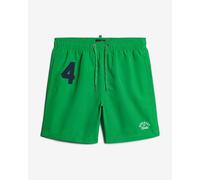 Superdry Vintage Loco 17 Inch green navy blue swimsuit - S