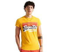 Superdry Vintage Logo Cali Stripe 220 Short Sleeve T-shirt Yellow S Men