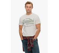 Superdry Vintage Logo Classic T-Shirt White Men's Crew Neck Cotton Tee