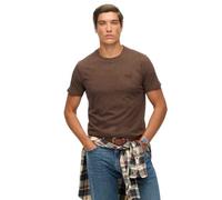 Superdry Vintage Logo Embroidered Short Sleeve T-Shirt M Brown
