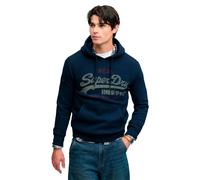 Superdry Heritage Relaxed Pullover Hoodie, Deep Sea Blue Marl - 3XL
