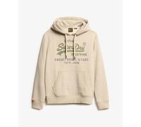 Superdry Men's Vl Heritage Relaxed Hood Sweater, Pelican Beige Marl, M
